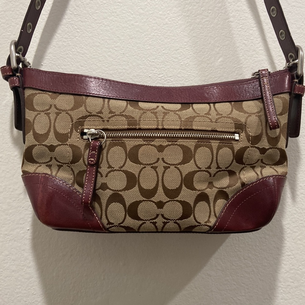 Coach Crossbody Purse Brown Monogram - Picture 4 of 10